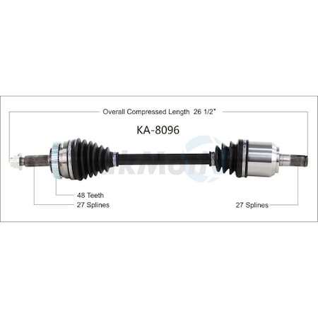 Surtrack Axle Cv Axle Shaft, Ka-8096 KA-8096